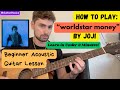 worldstar Money by Joji — Easy Acoustic Guitar Tutorial (No Capo, standard tuning)