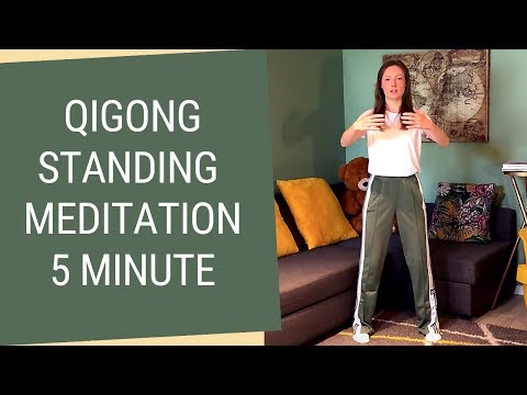 Video thumbnail for “5 minute Qigong Standing Meditation - Qigong Tree Pose Meditation for Beginners” by Qigong with Kseny