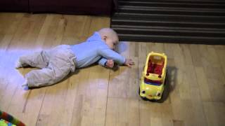 Matthew starting to army crawl