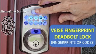 Veise Fingerprint Digital Deadbolt Door Lock - Installation and Setup