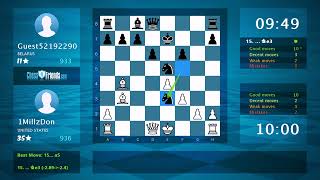 Chess Game Analysis: 1MillzDon - Guest52192290, 1-0 (By ChessFriends.com) screenshot 4