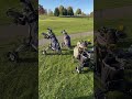 Four electric push carts at the tee box today… three by us, and one stray up by the senior tees 😂