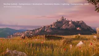 3D Environnement design & Geometry Nodes test (Blender)