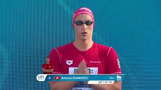 David Popovici 200 m free, Semifinals, European Championships, Rome, 2022