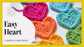 Crochet: Easy Crochet Heart Tutorial | The Loopy Stitch