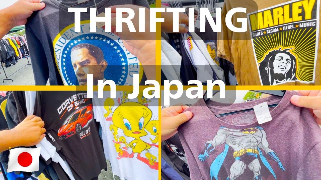 Osaka's Biggest Flea Market in Japan, Vintage T-Shirts for Tourists Looking for Souvenirs from Japan