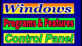 {Windows Control planel Programs & Features+ A To Z + Bangla Tutorials } screenshot 2
