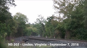 NS 203 w/ Std Cab Dash 9 Leading, Conrail Heritage Trailing