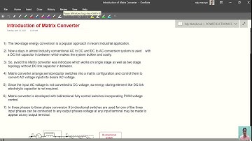 Intro to Matrix Converter