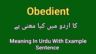 Obedient meaning in Urdu |English |Hindi | Obedient sentence example | How to pronounce Obedient screenshot 4