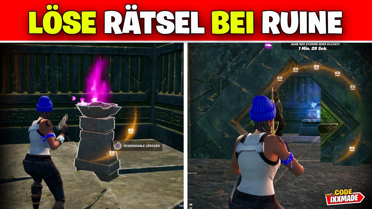 Fortnite Lse Ein Rtsel Bei Einer Ruine