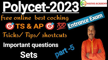polytechnic | Ts / Ap polycet 2023 | polycet entrance exam 2023 coaching |@ssmathsacademy | sets |