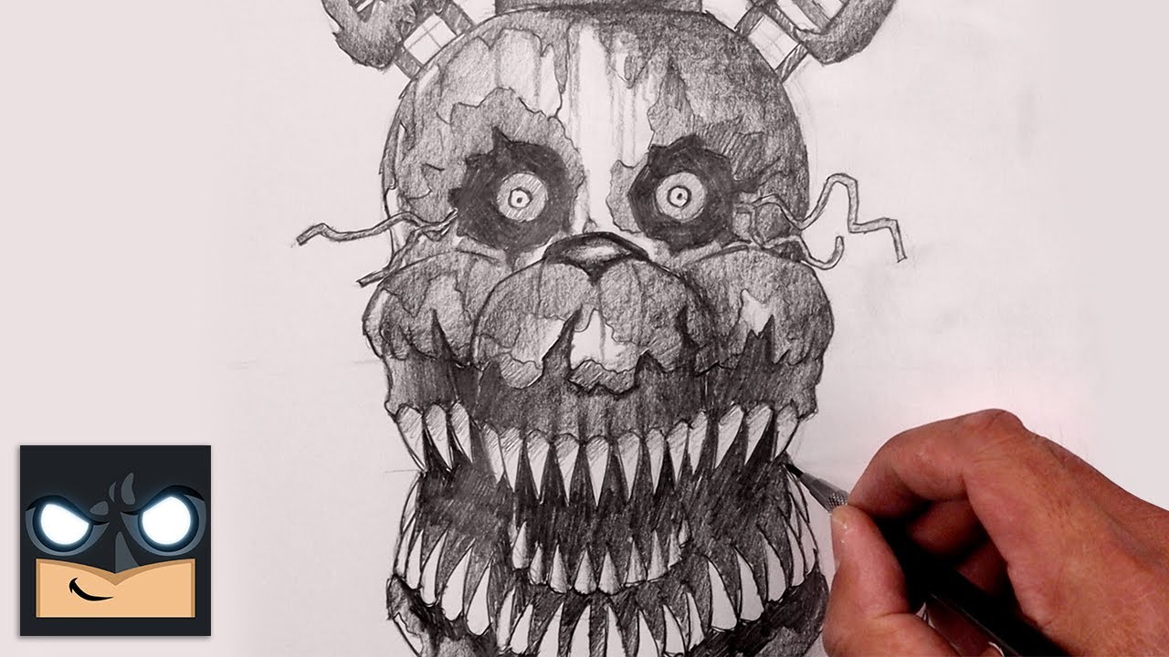 How to Draw Nightmare Fredbear  Five Nights at Freddy's 
