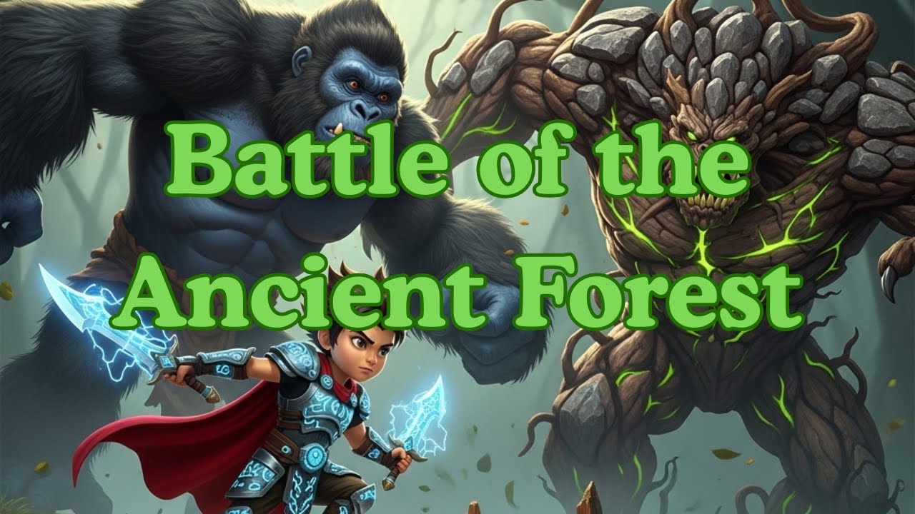 Battle of the Ancient Forest | Tiny Hero & King Kong vs Root Monster | Epic Fantasy Animation