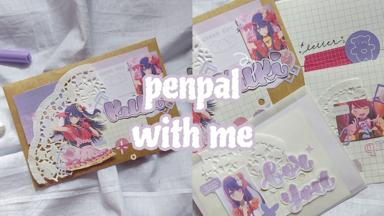 penpal with me #4 ~ 🧃 purple anime theme ˚ ༘♡ ⋆｡˚