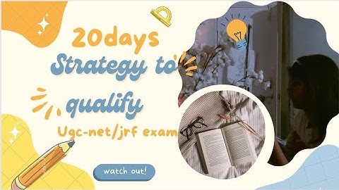 Last 20 days strategy to qualify ugc-net exam  | Mission jrf | ugc-net 2022 |