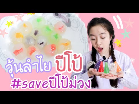 สอนทำวุ้นลำไยปีโป้ ง่ายมากกกกกกก!! #saveปีโป้ม่วง