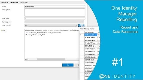 One Identity Manager | Reporting #1 | Simple Report - Data Resources