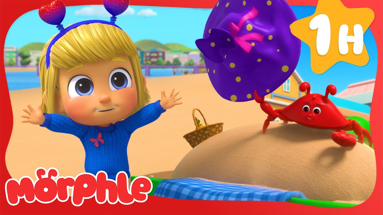 Crabby Beach Day 🦀 Morphle Dinosaurs 🦕 Cartoons for Kids | 1 HOUR