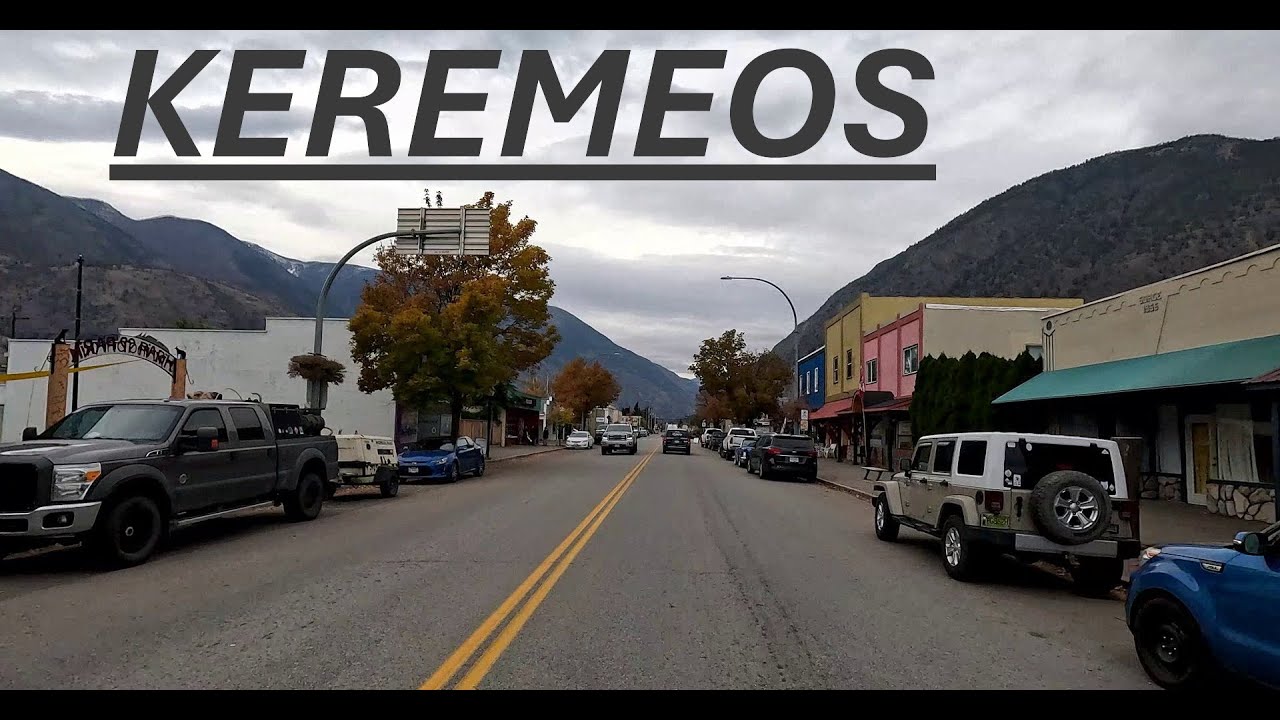 KEREMEOS BC CANADA - DRIVING TO THE FRUIT STAND CAPITAL VILLAGE & CHOPIN NOCTURNE
