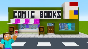 Minecraft Tutorial: How To Make A Comic book Store! "2021 City Build"