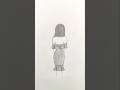 Beautiful Girl Back Pose Pencil Drawing ✏️#youtubeshorts #art #shortsfeed #viralvideo #drawing