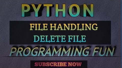 #8.DELETE FIFE USING PYTHON.HOW TO DELETE FILE USING PYTHON.