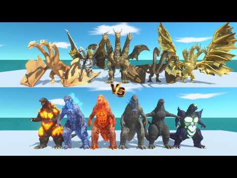 Evolution Team Battle! Keizer Ghidorah Team vs Legendary Godzilla Team | ARBS