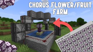 Minecraft Easy Chorus Flower and Chorus Fruit Farm - FULLY AFK