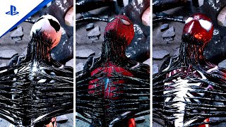 Marvel's Spider-Man 2 NG+ Peter's Lowenthal Removes The Symbiote With All Suits Full Transformation