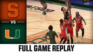 Syracuse vs. Miami Full Game Replay | 2024-25 ACC Men's Basketball