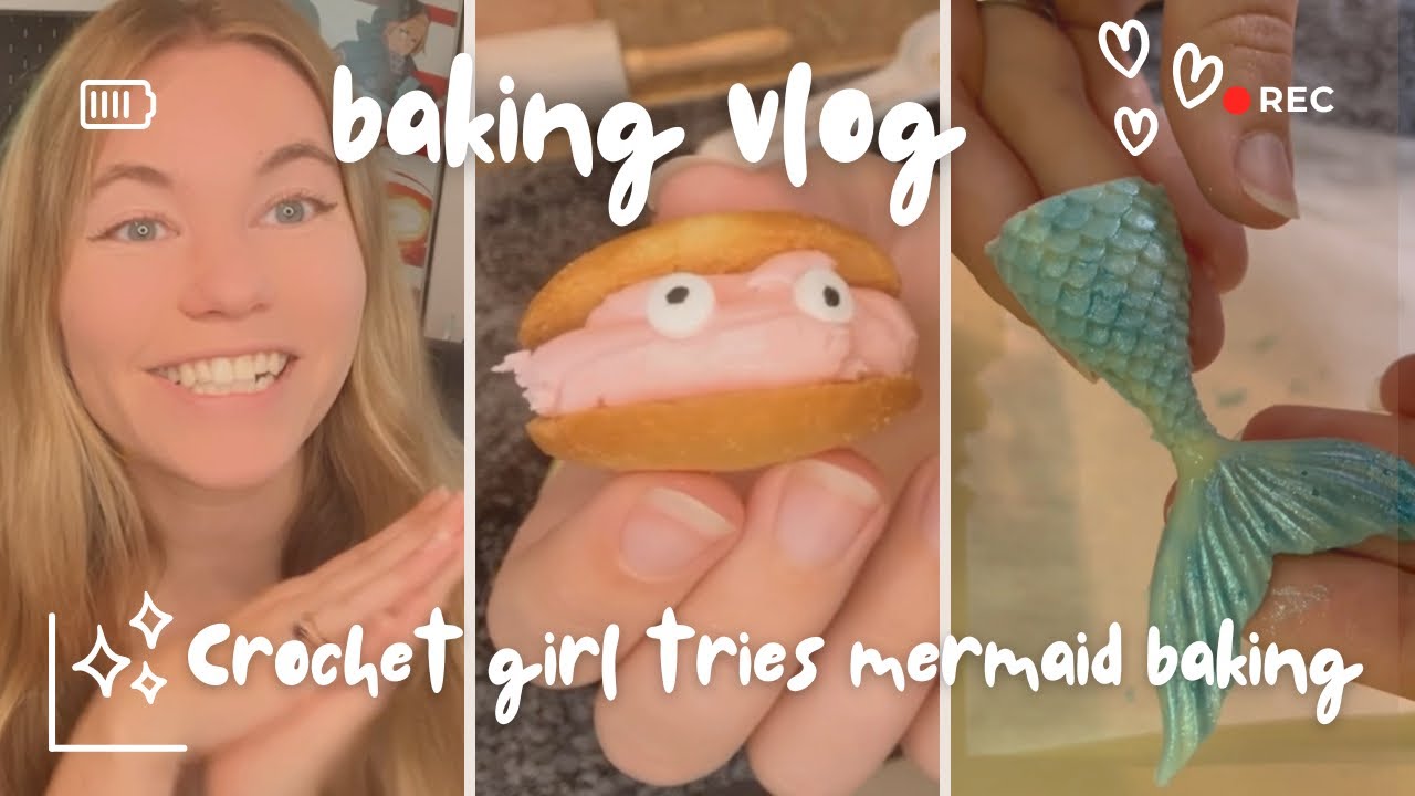 Сорвавшийся видеоблог о вязании крючком | Выпечка от русалок 🧜‍♀️ 🧁