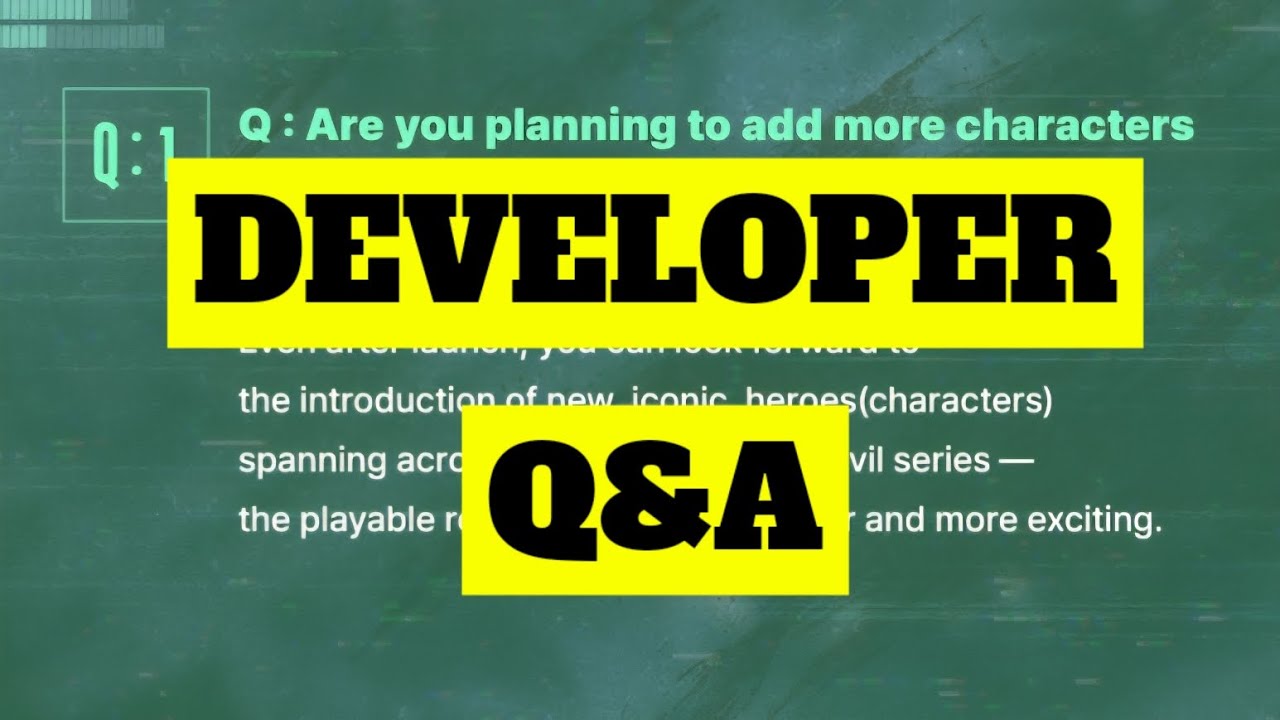 Developer Q&A In Resident Evil Survival Unit 