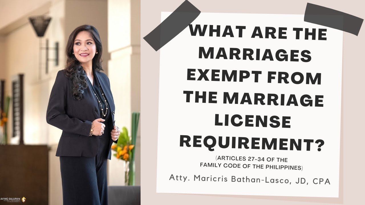 Какие браки освобождены от требования получения свидетельства о браке?