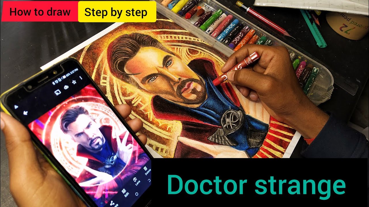 doctor strange drawing| doctor strange drawing oil pastel, doctor strange, oil pastel drawing