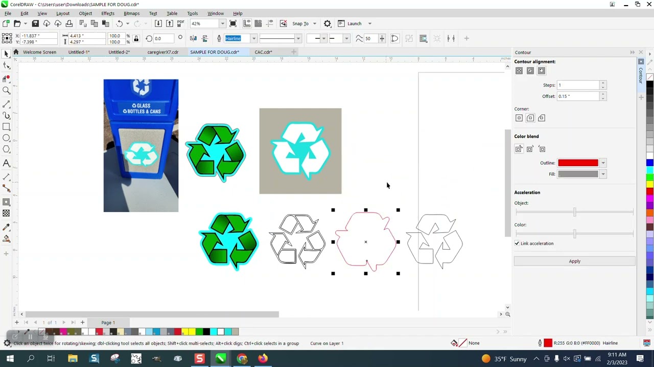 Corel Draw Tips & Tricks Recycle Logo Part 2