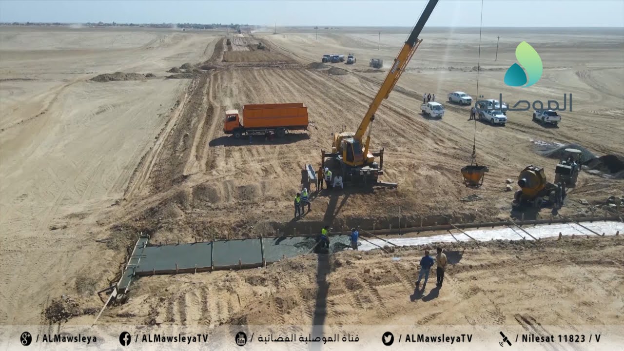 طرق وجسور نينوى تواصل اعمال مشروع إنشاء الطريق الممتد من ناحية تل عبطة الى ناحية القيارة بطول 47 كم