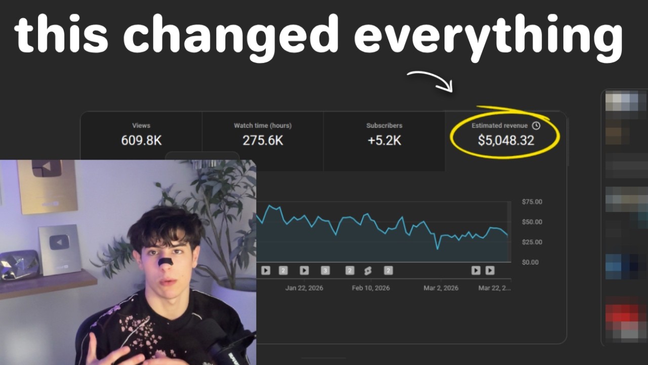 $5,048/month off 1 yt long form channel.. but I hit a roadblock - YouTube