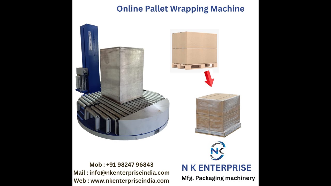 Online Pallet Wrapping Machine/Inline Turntable Type Pallet Wrapping ...