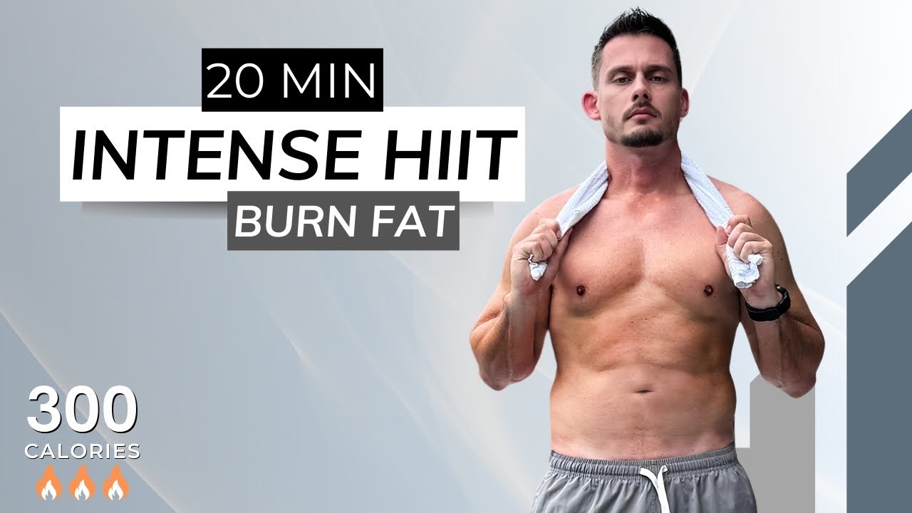 20 Min Intense HIIT Workout for FAT BURN & Cardio At Home | No ...