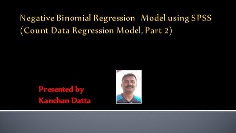 Negative Binomial Regression Model Using SPSS ( Count Data Regression Model, Part 2)