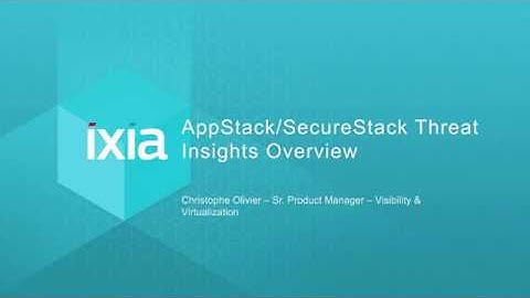 Appstack and SecureStack Threat Insight Overview