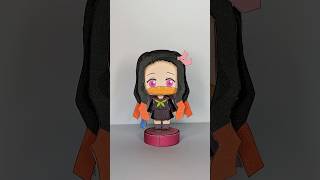 nezuko in class uniform #nezuko #nezukokamado #demonslayer #anime #papercraft #figure #art #craft