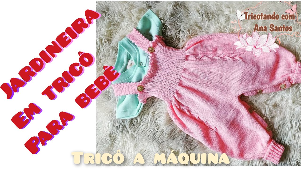 Como fazer jardineira sanfona sem frontura.  (tricô a máquina)