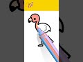 How to draw a Flamingo 🦩 Step by Step #shorts #drawing