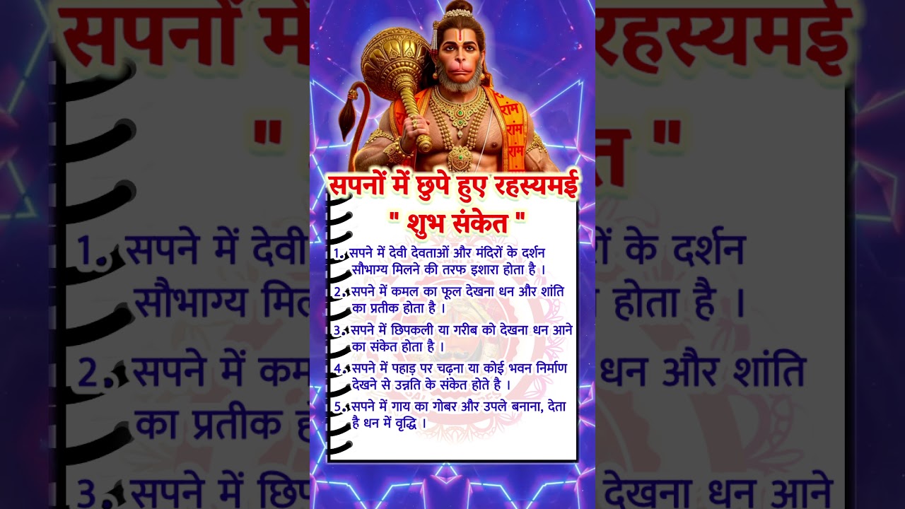 सपनों में छुपे हुए रहस्यमई "शुभ संकेत"...। 