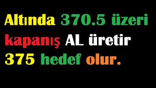 8 Haziran Altın Analizi: Altında 370.5 üzeri al üretir. 367'den 5 saatlikte al gelmiş, 375 ilk hedef