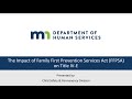 Title IV-E and FFPSA Policy Webinar