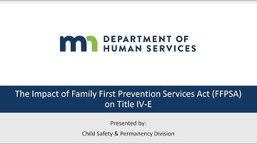 Title IV-E and FFPSA Policy Webinar