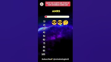 Guess the planets and star names by their scrambled names under 90 seconds? #guesstheplanet #shorts